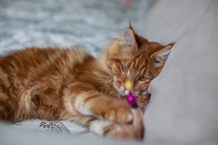 Chat senior en activité douce